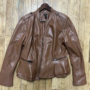 Women’s faux leather jacket